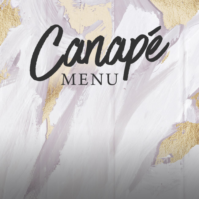 Canapé menu at The Windmill